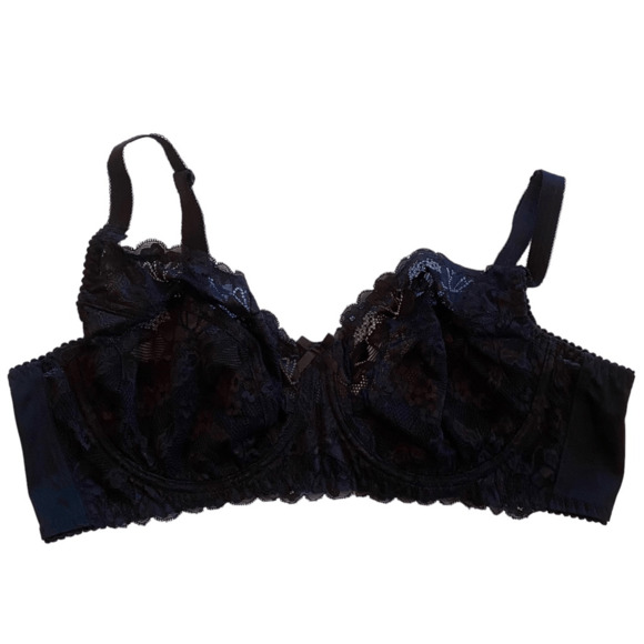 Fredricks of Hollywood Black Lace Bra 42D - Picture 1 of 4
